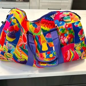 Sleep over candy patterned bag! Fits lots if stuff!